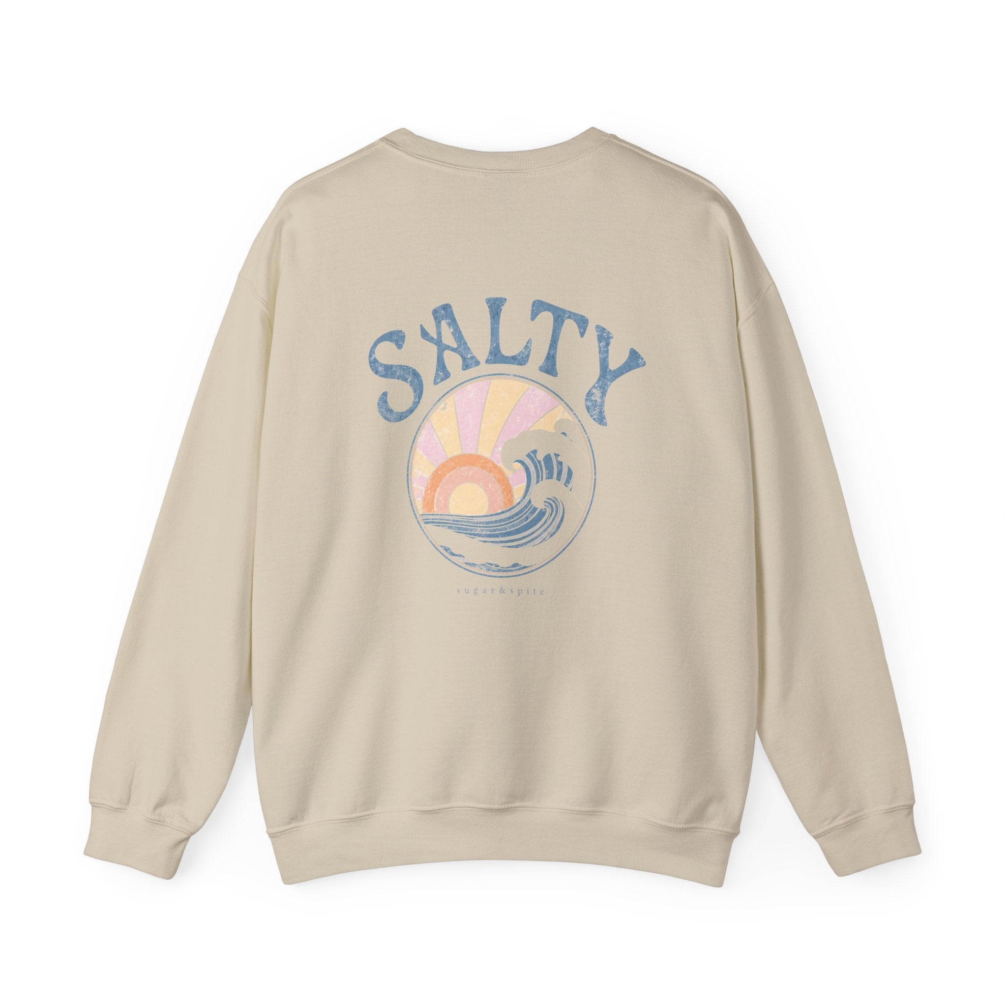 Salty Sunset Wave Crewneck Sweatshirt