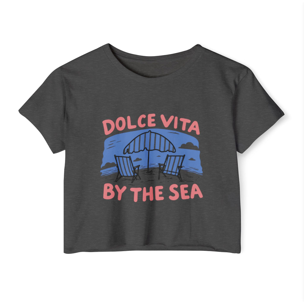 Dolce Vita By The Sea Crop Top — Women's Beach Festival Tee