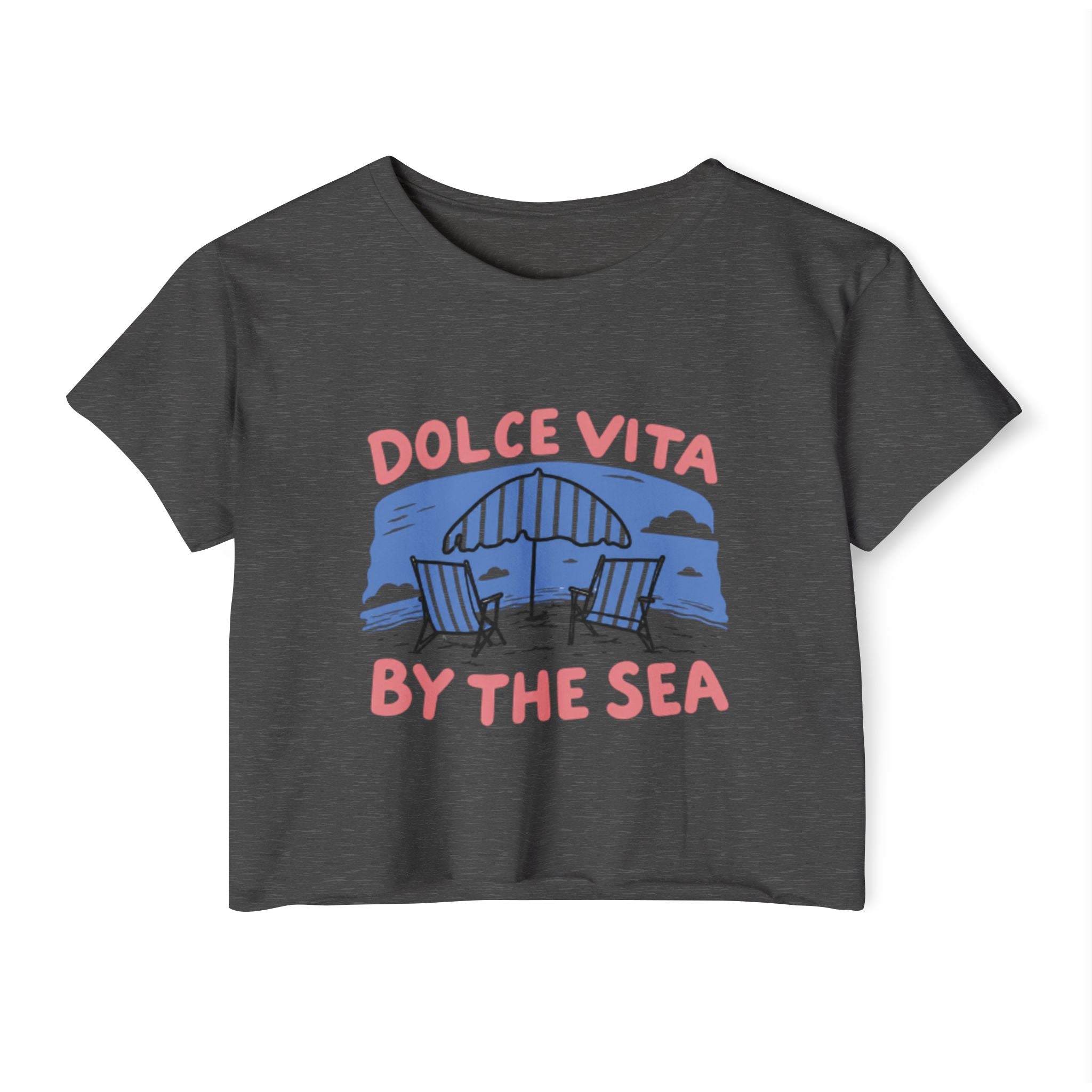 Dolce Vita By The Sea Crop Top — Women's Beach Festival Tee