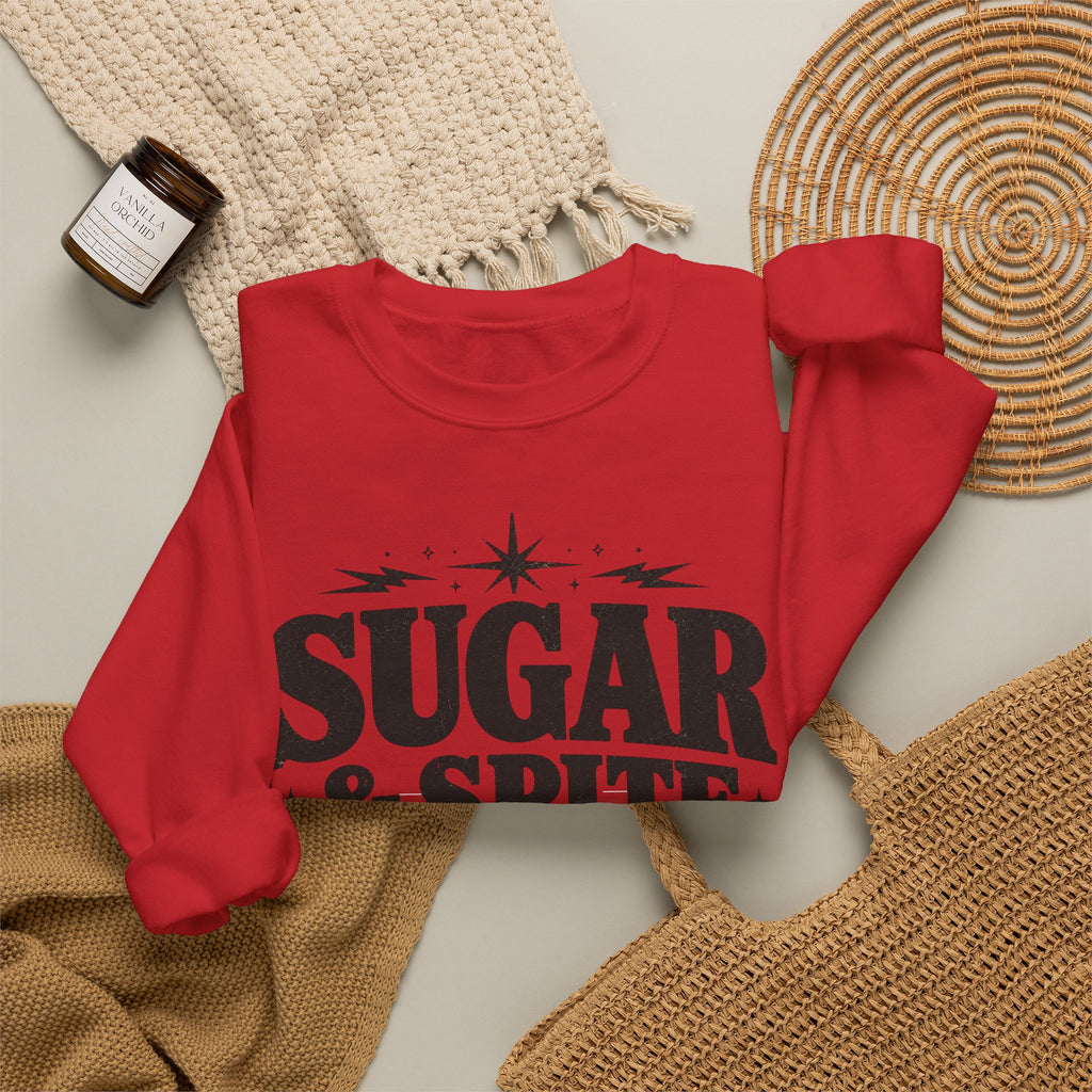 Sugar & Spice Sweatshirt — Retro Feminine Crewneck Gift