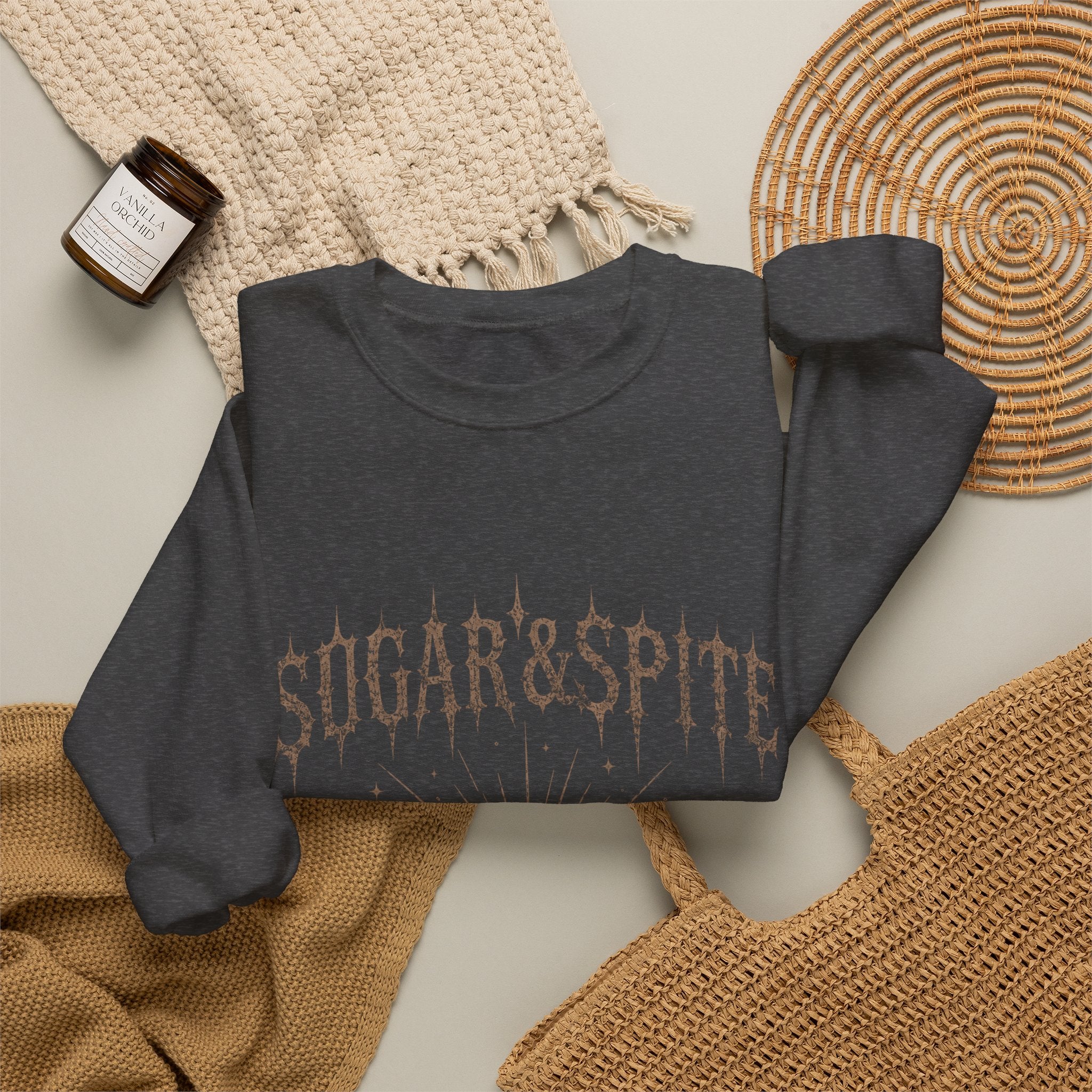 Sugar & Spite Vintage Heart Crewneck Sweatshirt