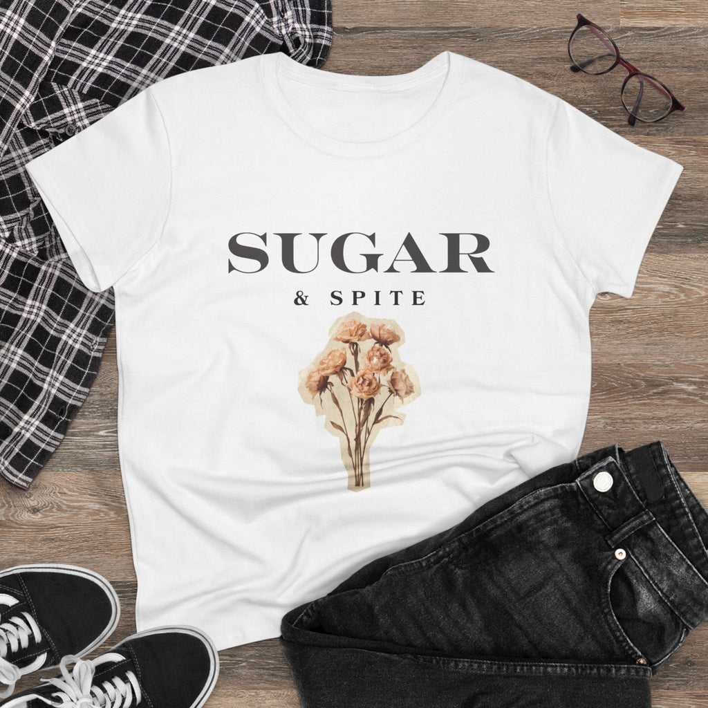 Sugar & Spite Floral Tee — Women's Cute Vintage Bouquet Shirt