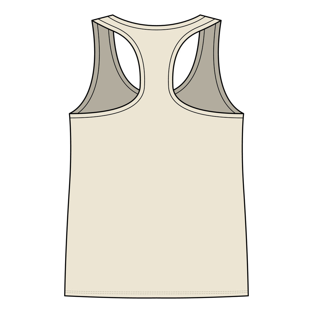 Leopard Outline Women's Racerback Tank Top — Minimal Safari Cat Graphic