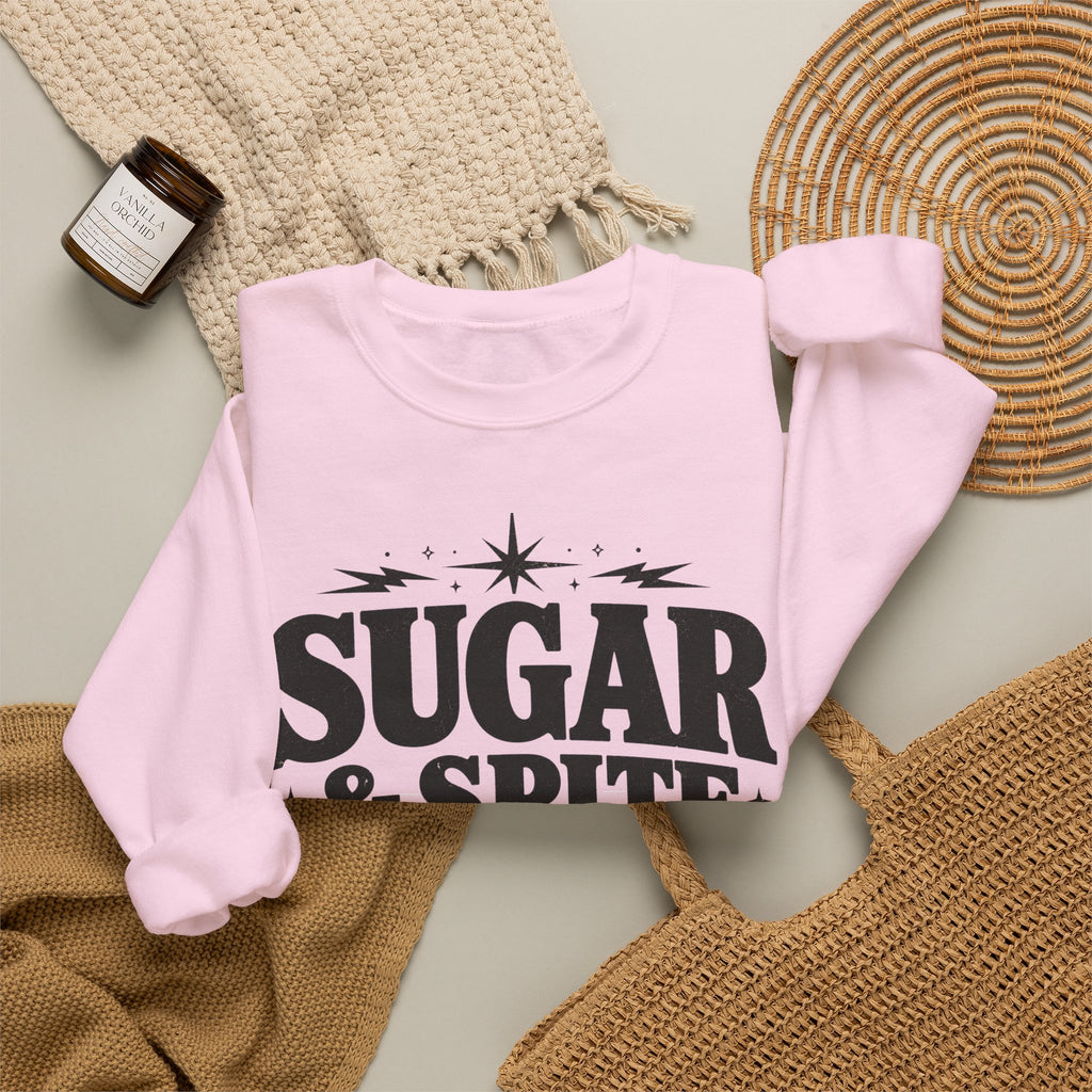 Sugar & Spice Sweatshirt — Retro Feminine Crewneck Gift