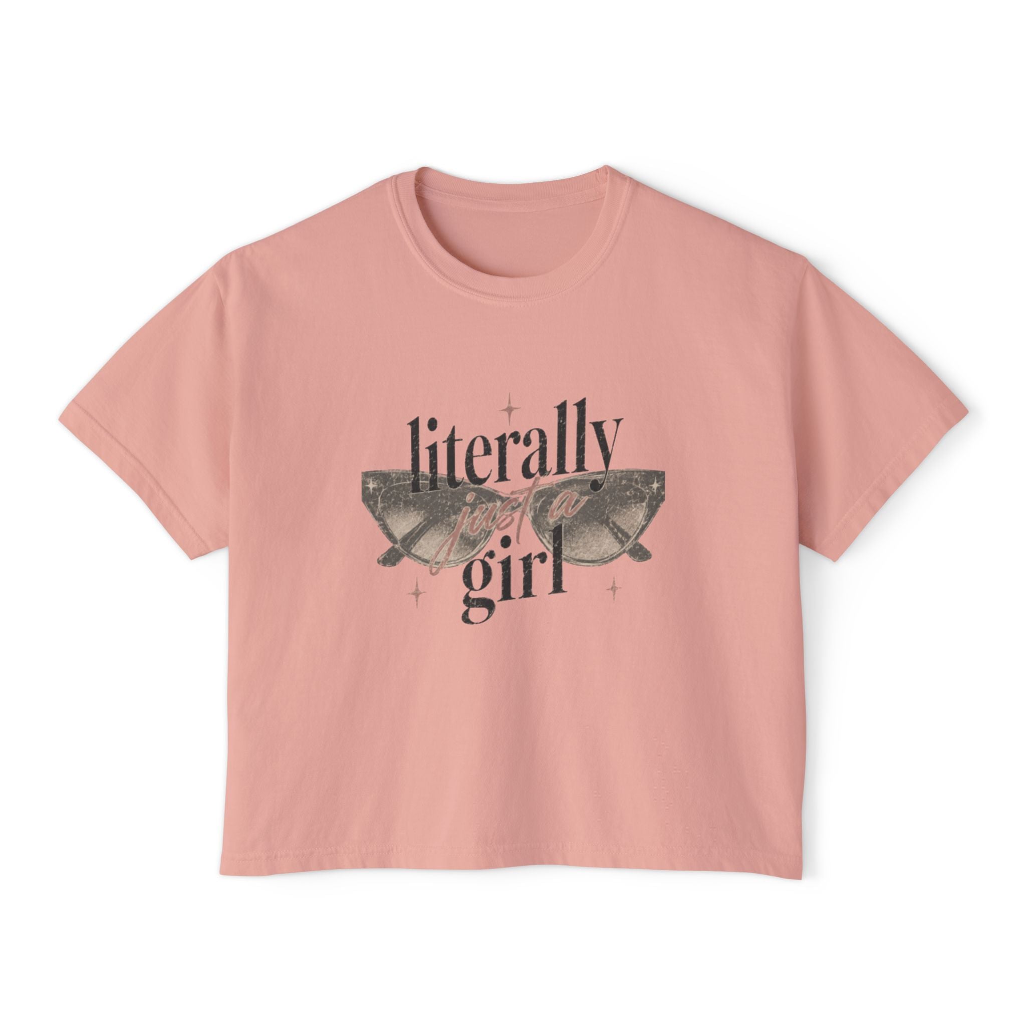 Literally Girl sunglasses tee | Boxy Tee