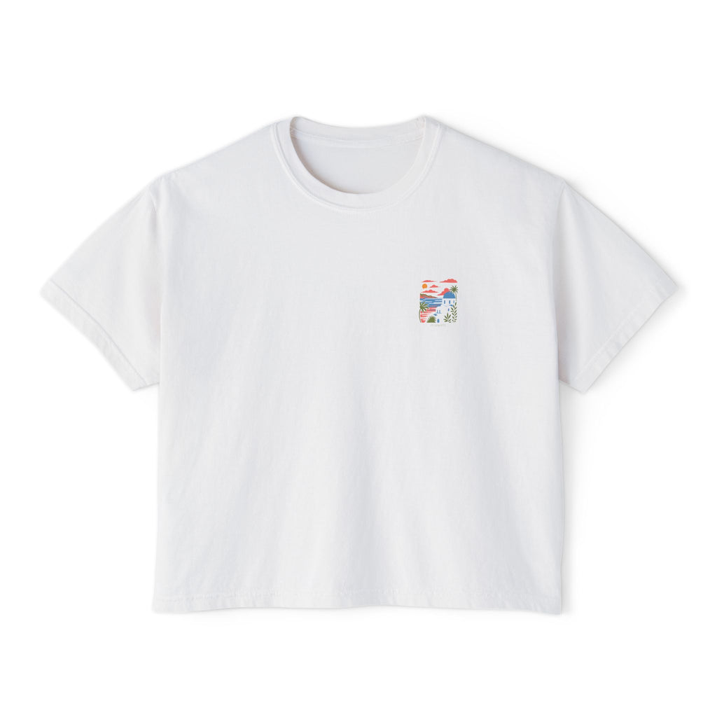 Mediterranean Sunset Graphic Boxy Tee