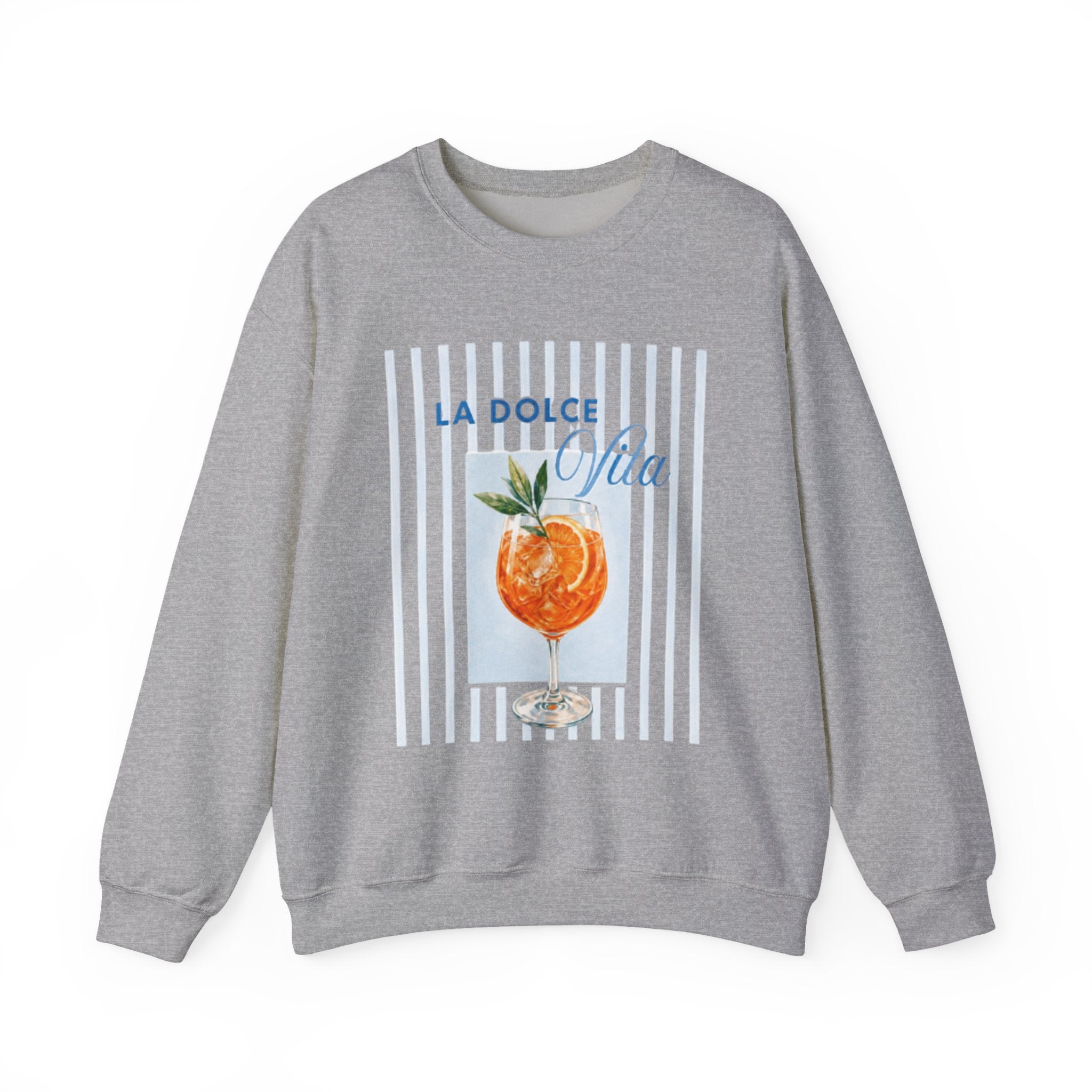 La Dolce Vita Sweatshirt — Orange Cocktail Graphic Crewneck