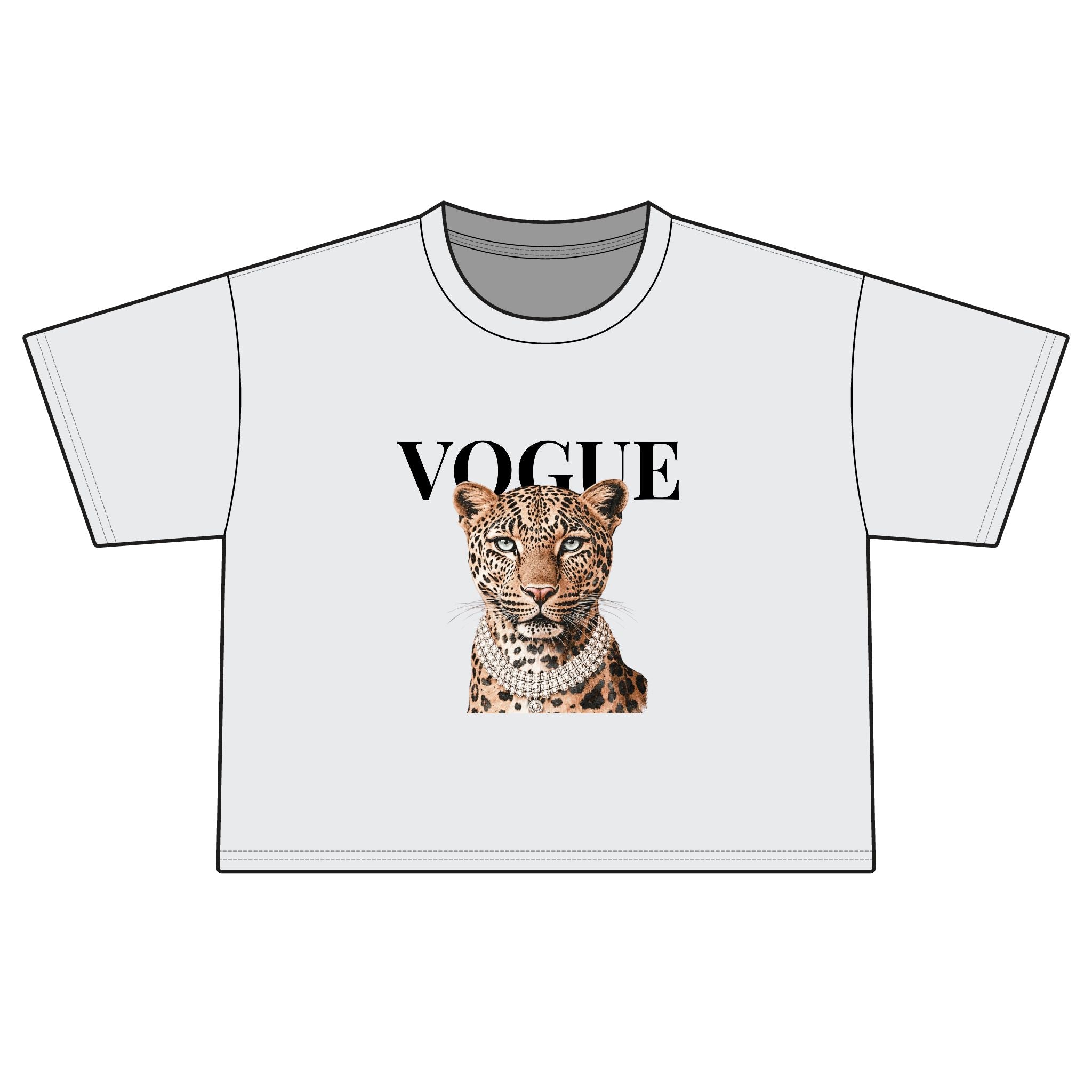 Vogue Leopard Boxy Tee