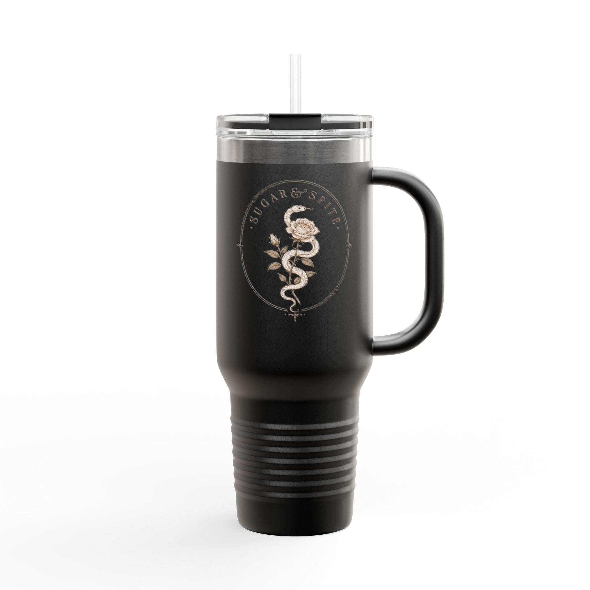 40oz Insulated Travel Mug — Wildflower 'Wander & Sip' Stainless Steel Tumbler