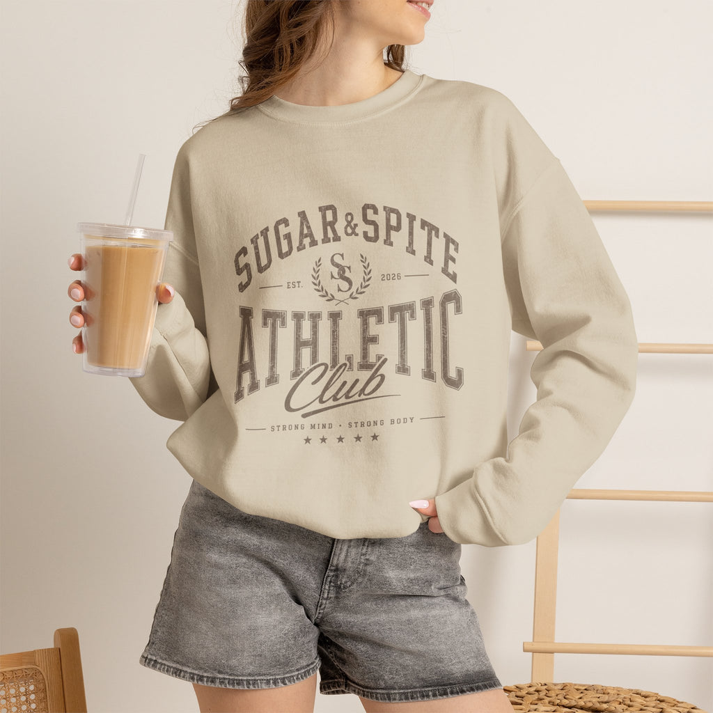 Athletic Club Sweatshirt — "Sugar & Spite" Vintage Crewneck