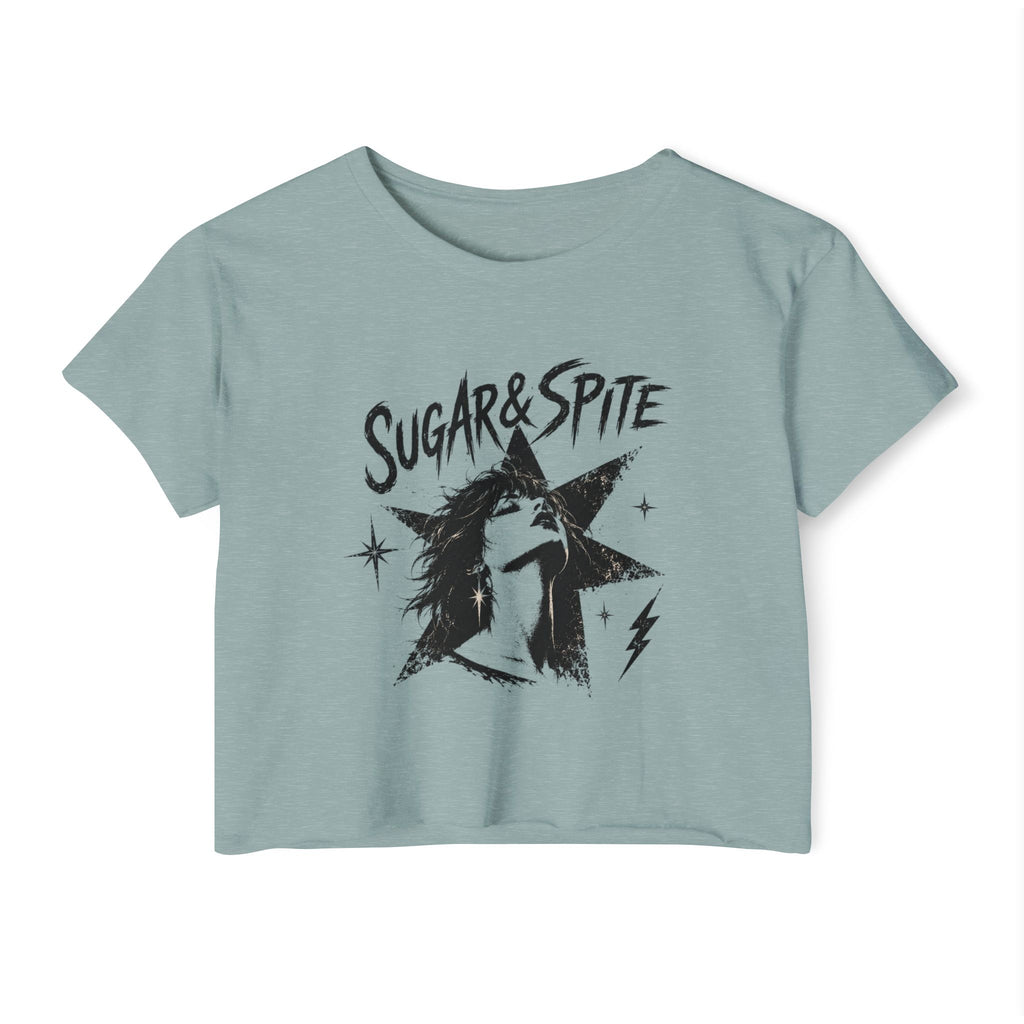 Sugar & Spite Rock Star Crop Top | Retro Star Graphic Tee