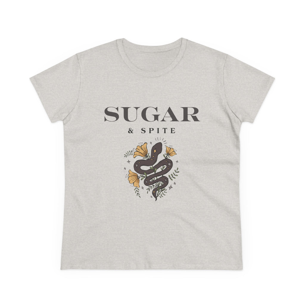 Sugar & Spite Snake Graphic Tee — Feminine Floral Snake Shirt