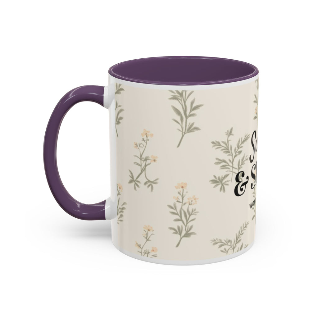 Sugar & Spite Floral Coffee Mug — Accent 11/15oz
