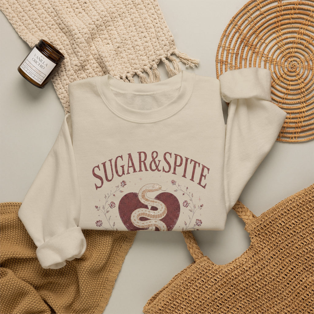 Sugar & Spite Heart Snake Crewneck Sweatshirt