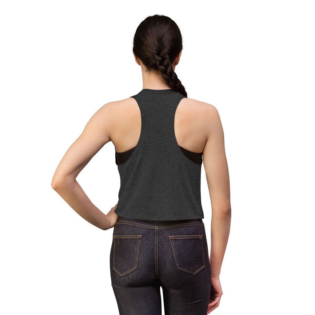 Built Different Crop Top — Women's Fitness Tank Top with Barbell Graphic