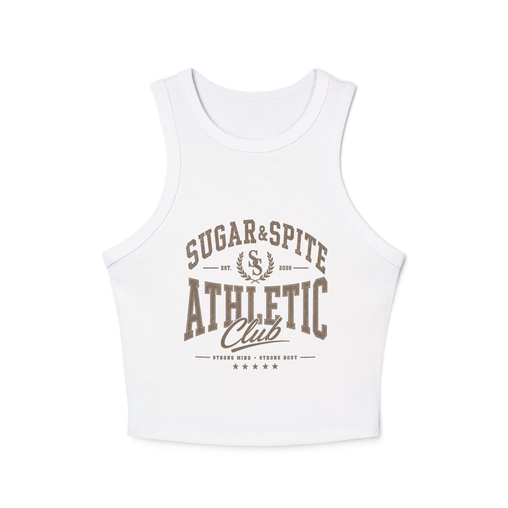 Athletic Tank Top — Sugar & Spite Athletic Club Ribbed Racer Tank