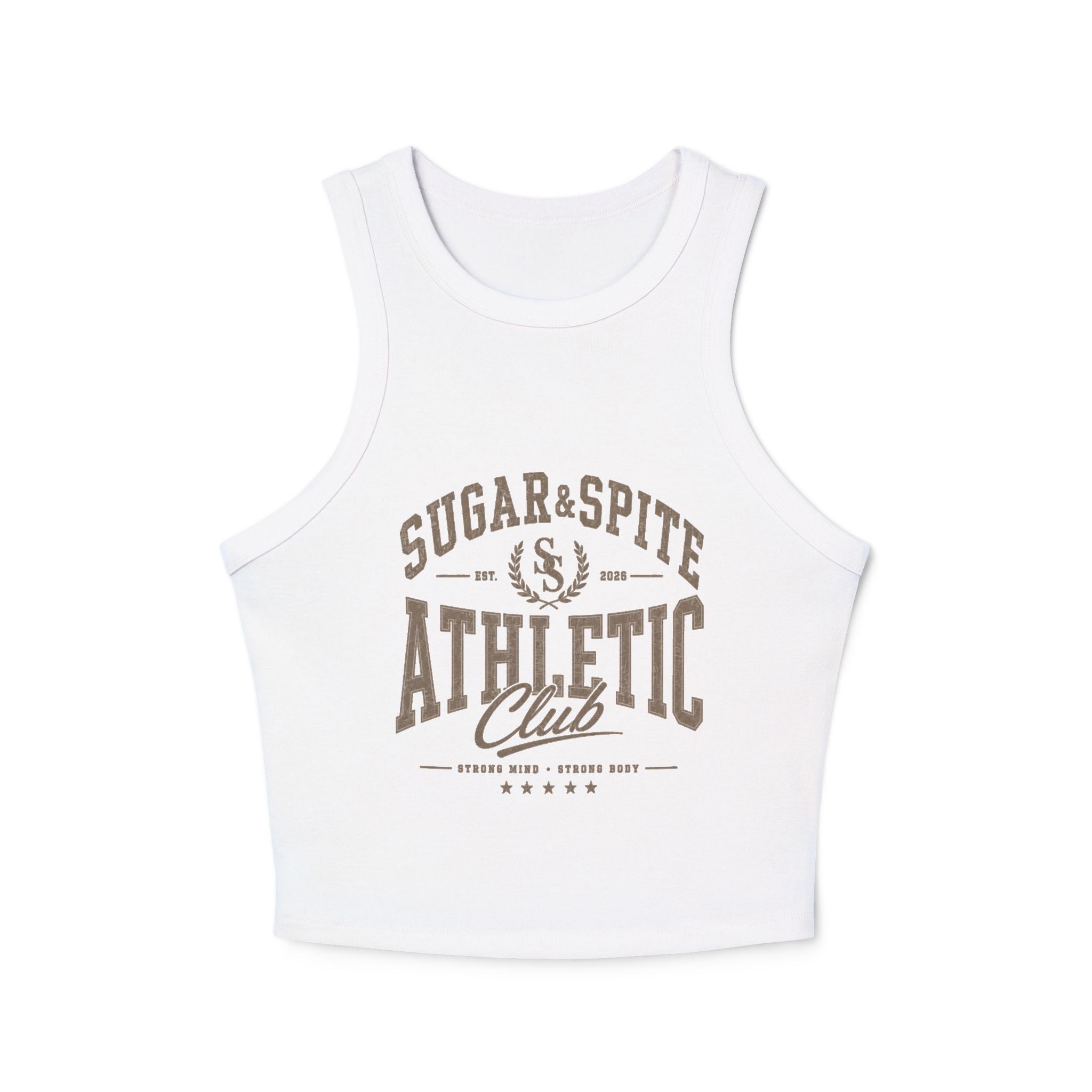 Athletic Tank Top — Sugar & Spite Athletic Club Ribbed Racer Tank