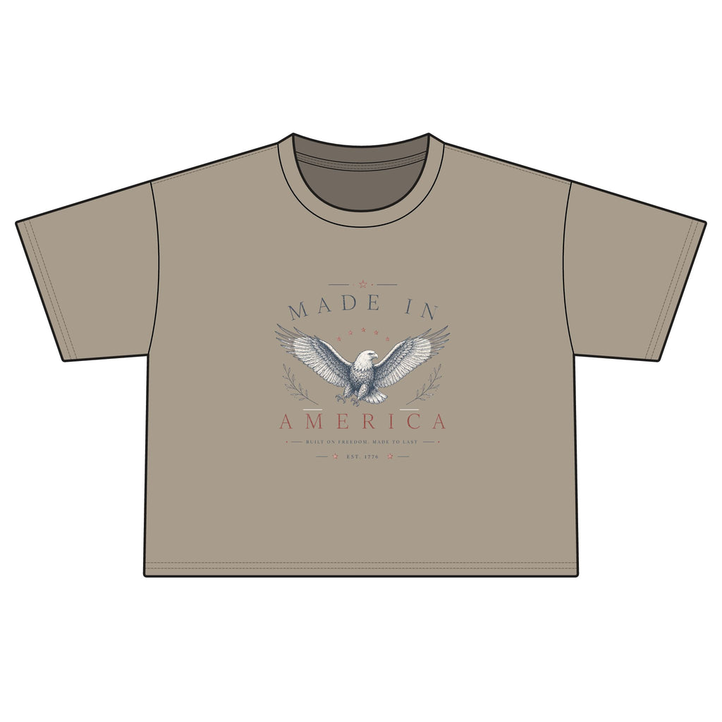 Made in America Eagle Women's Baby Tee