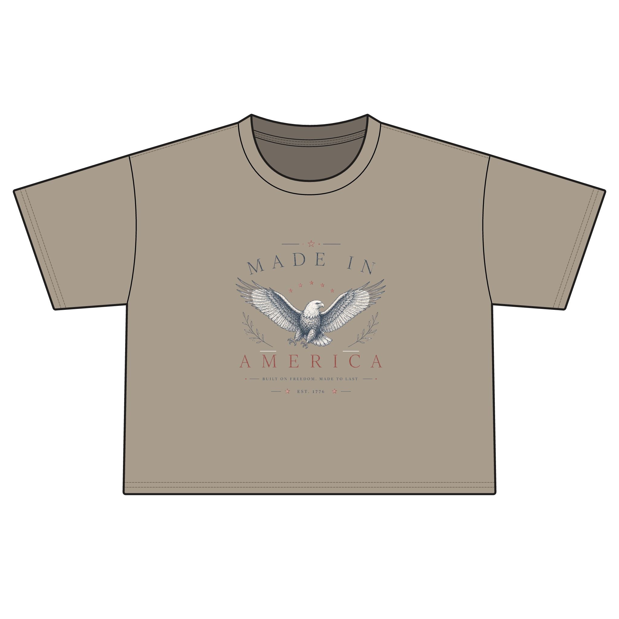 Made in America Eagle Women's Baby Tee