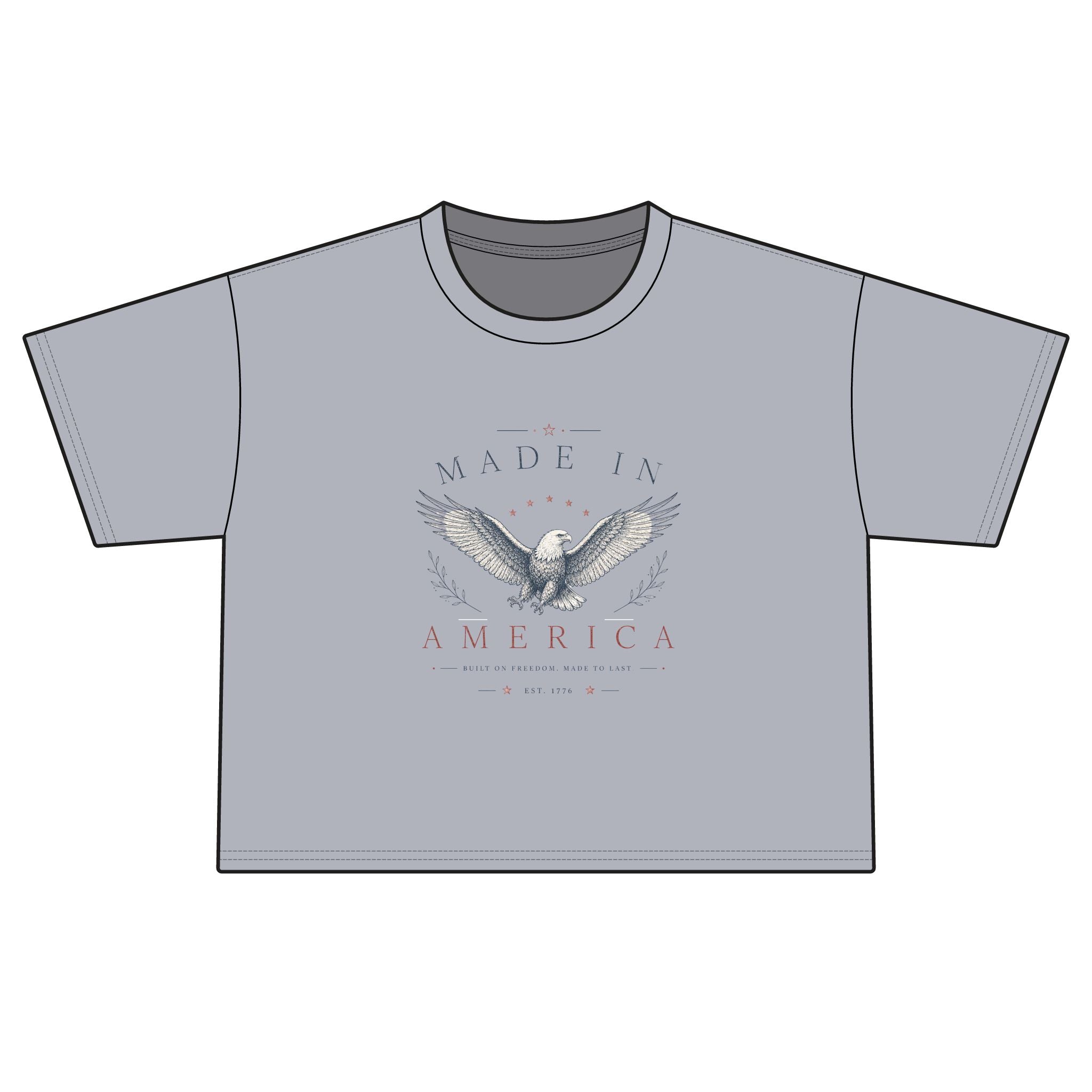 Made in America Eagle Women's Baby Tee