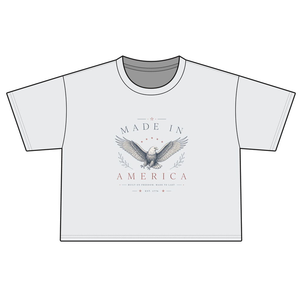 Made in America Eagle Women's Baby Tee