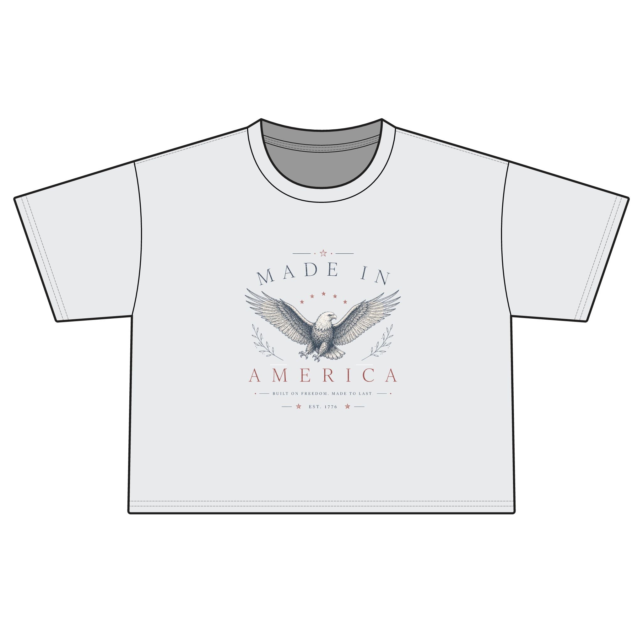 Made in America Eagle Women's Baby Tee