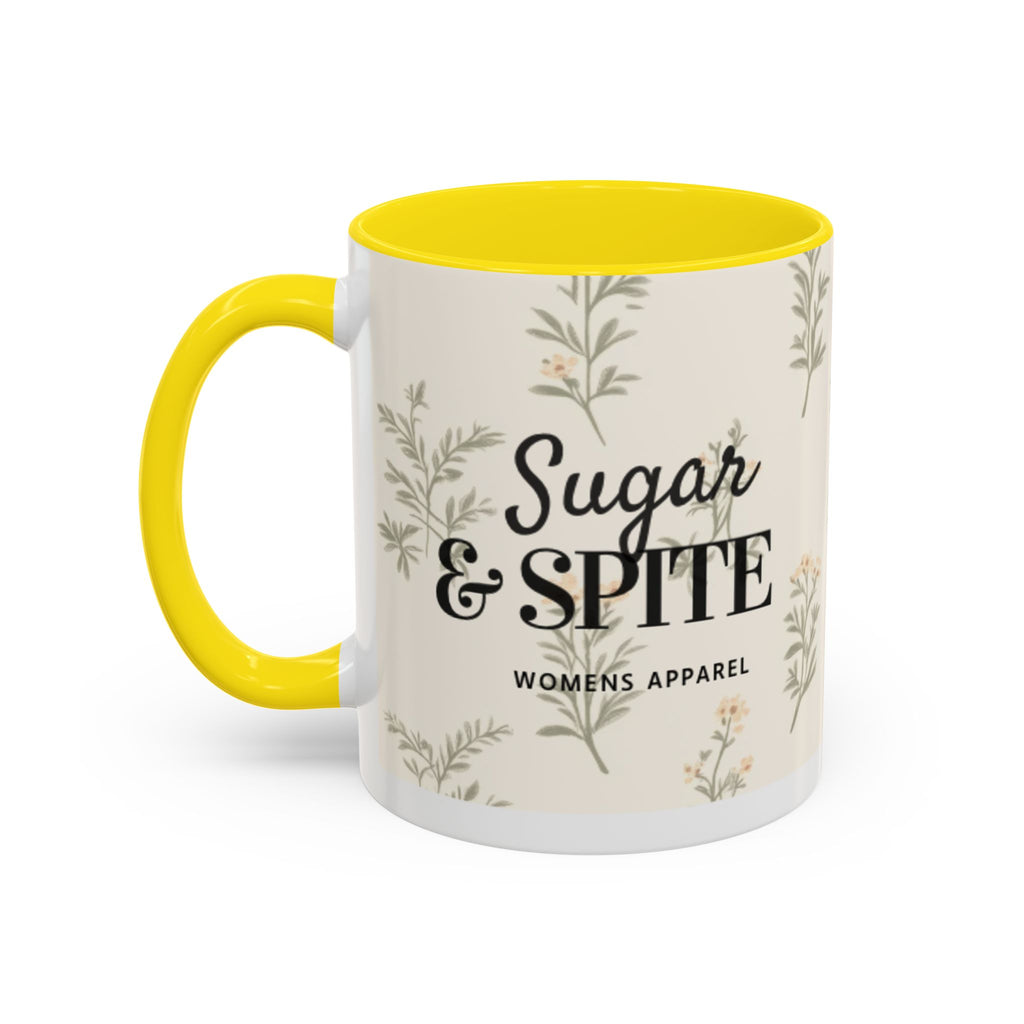 Sugar & Spite Floral Coffee Mug — Accent 11/15oz