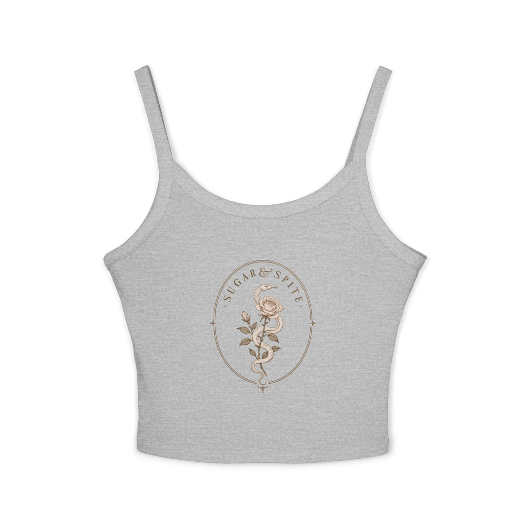 Sugar & Spice Floral Crop Tank — Women's Spaghetti Strap Tank Top