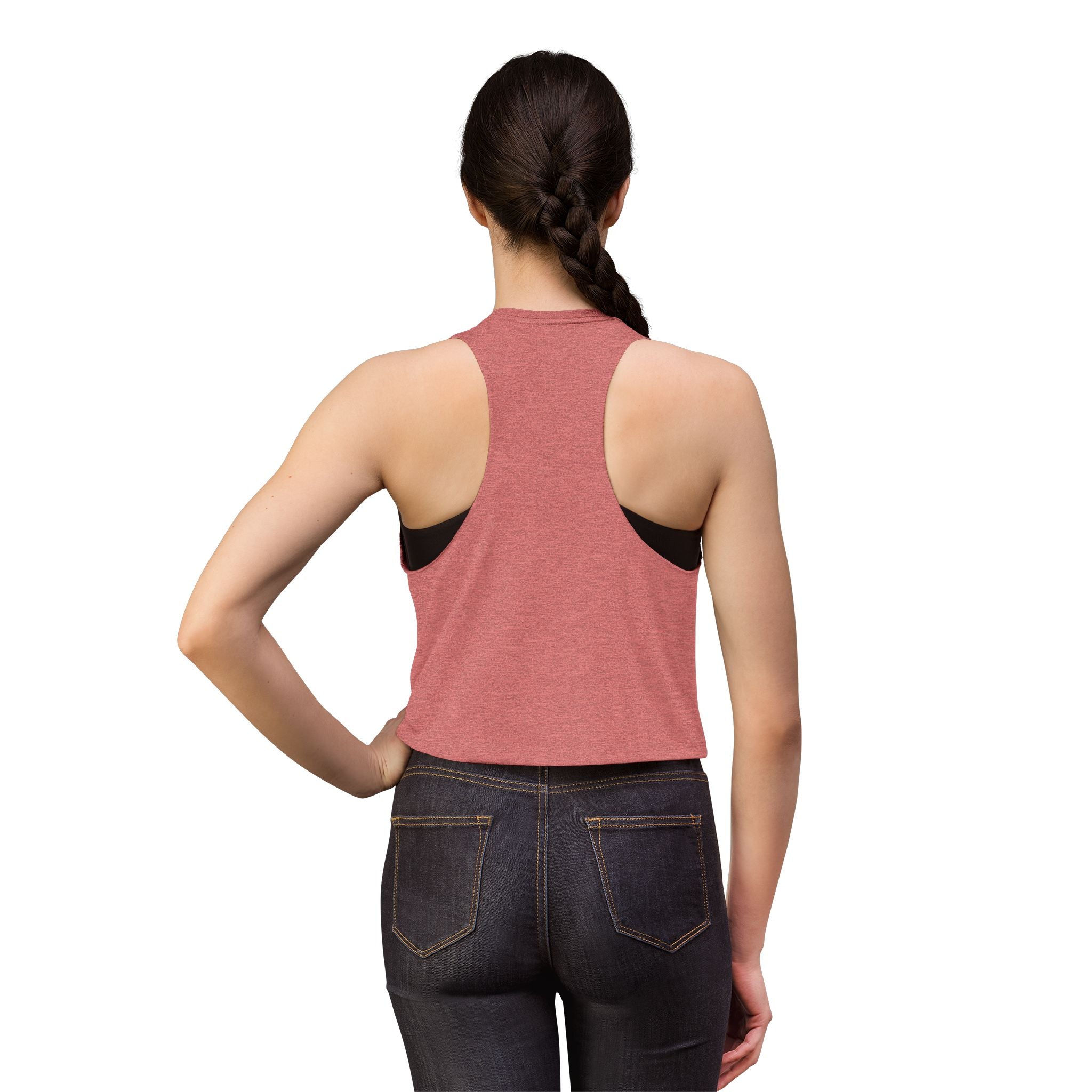 Built Different Crop Top — Women’s Fitness Tank with Barbell Graphic