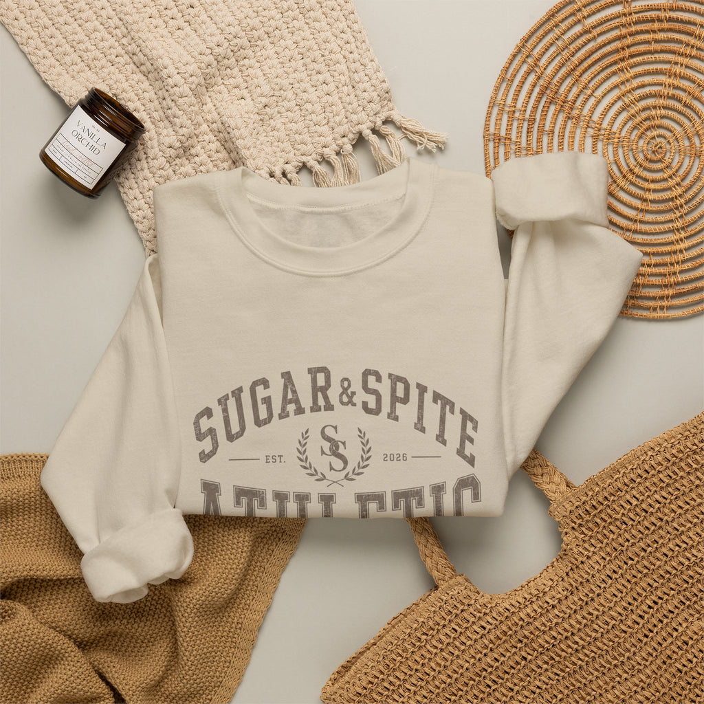 Athletic Club Sweatshirt — "Sugar & Spite" Vintage Crewneck
