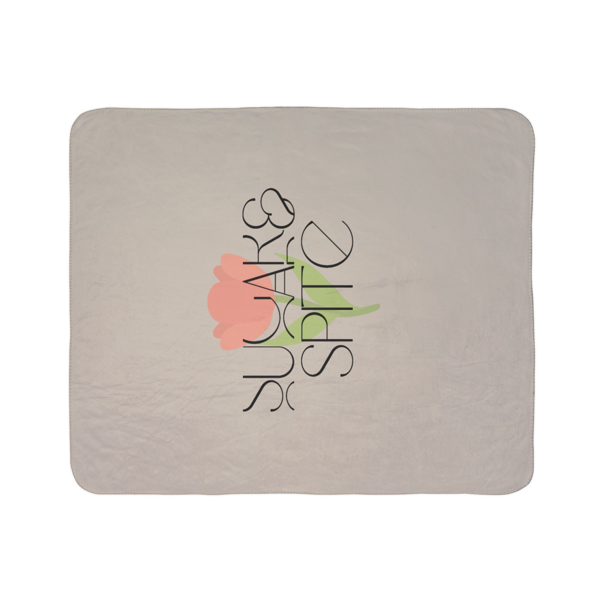 Sugar & Spite Floral Sherpa Blanket — Cozy Fleece Throw for Home, Gifts & Spring Decor