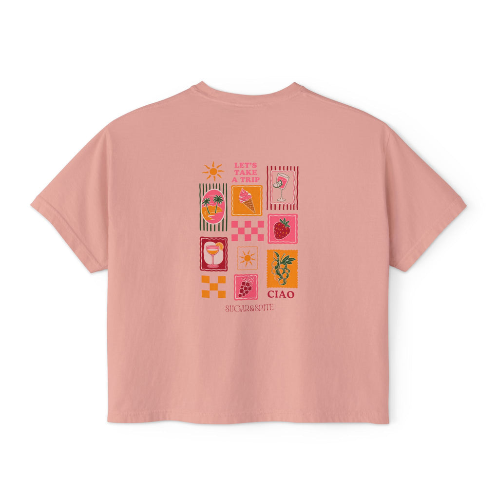 Summer Graphic Boxy Tee (Let's Take a Trip, Ciao)