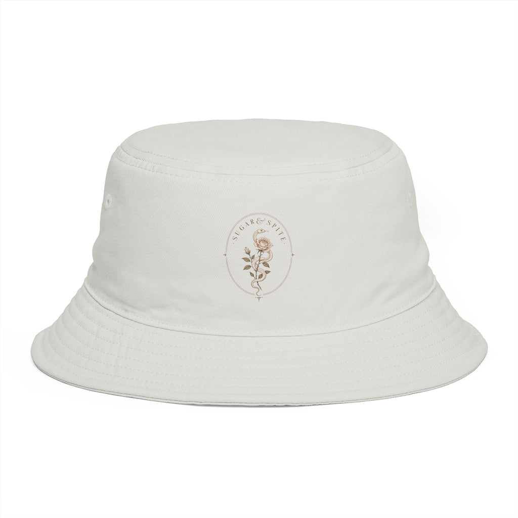 Snake Crest Bucket Hat — Vintage Snake Emblem Embroidered Bucket Hat