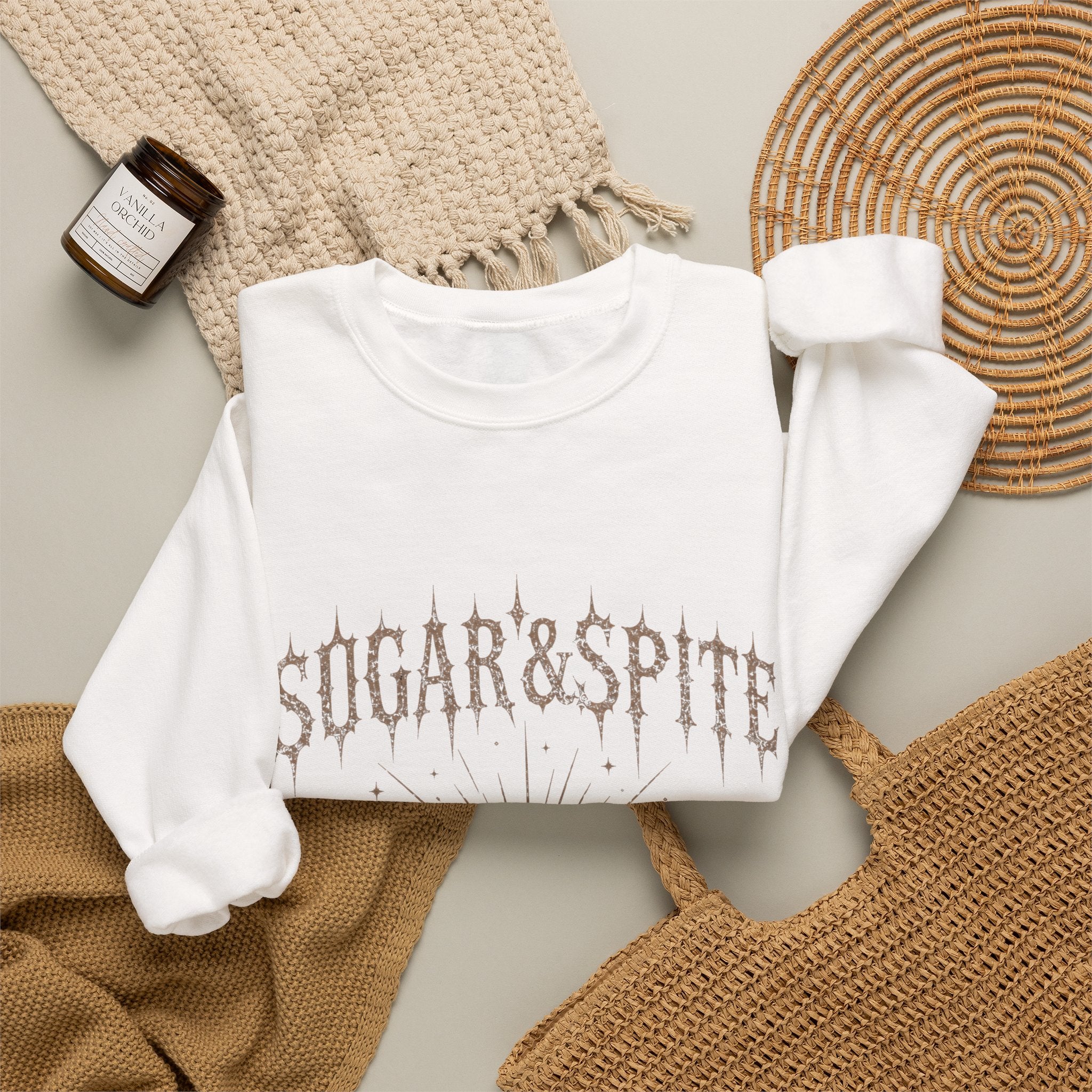 Sugar & Spite Vintage Heart Crewneck Sweatshirt