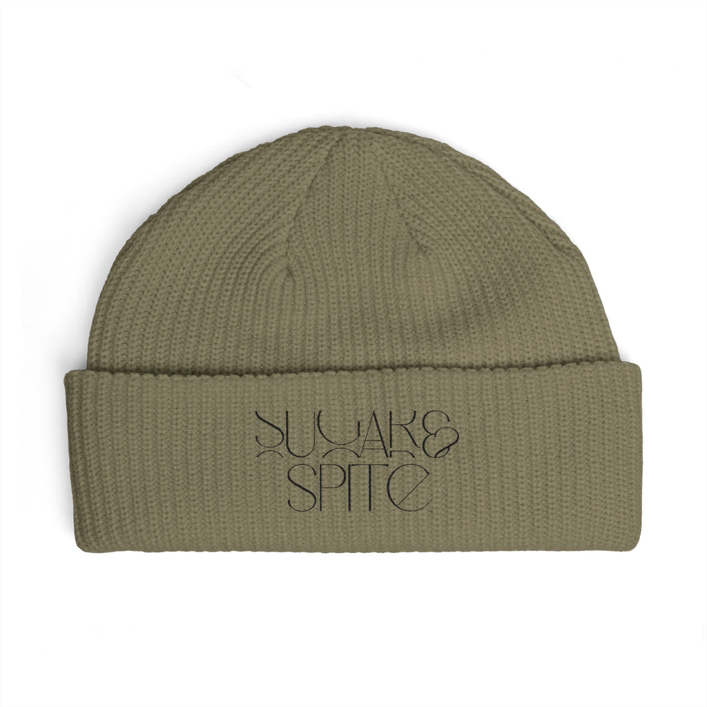 Cuff Beanie — Curved Script Logo Knit Cap