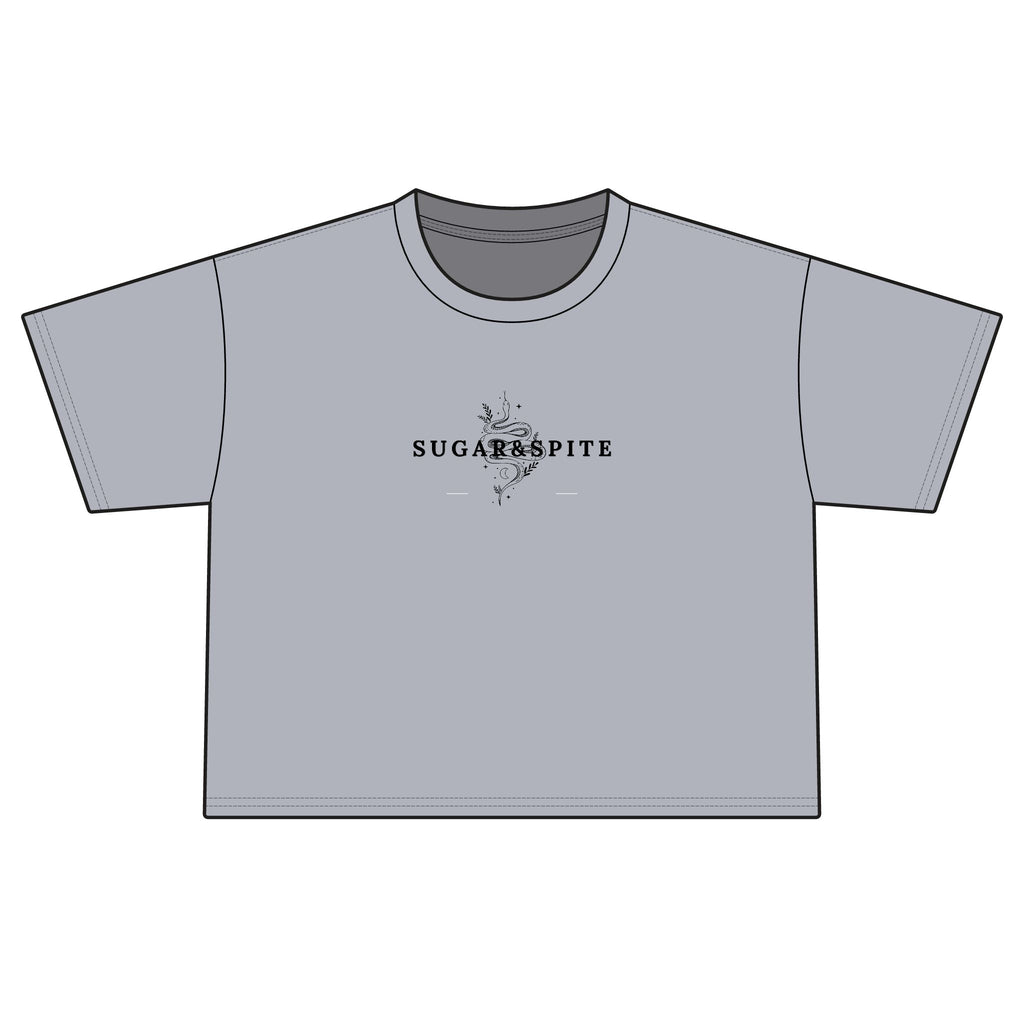 Sugar & Spice Crop Tee — Women's Boxy Vintage Script Shirt