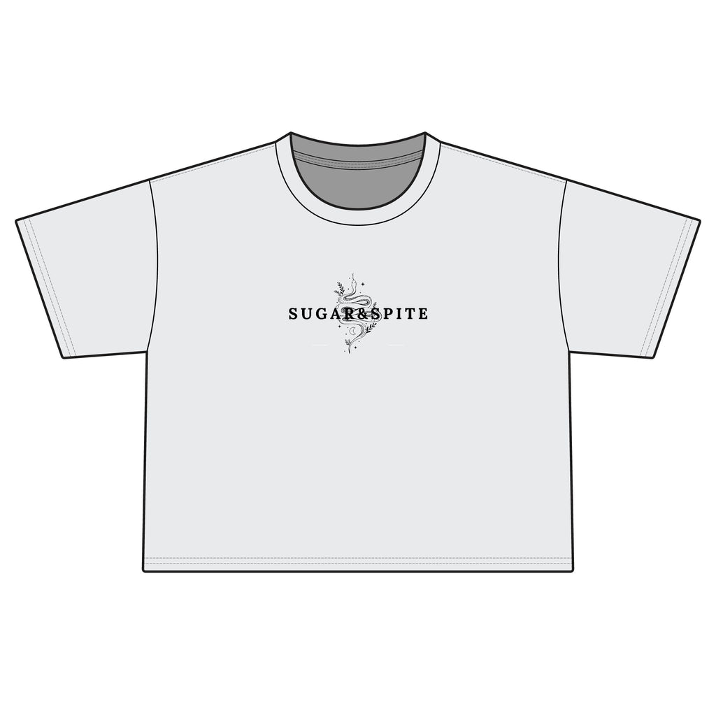 Sugar & Spice Crop Tee — Women's Boxy Vintage Script Shirt