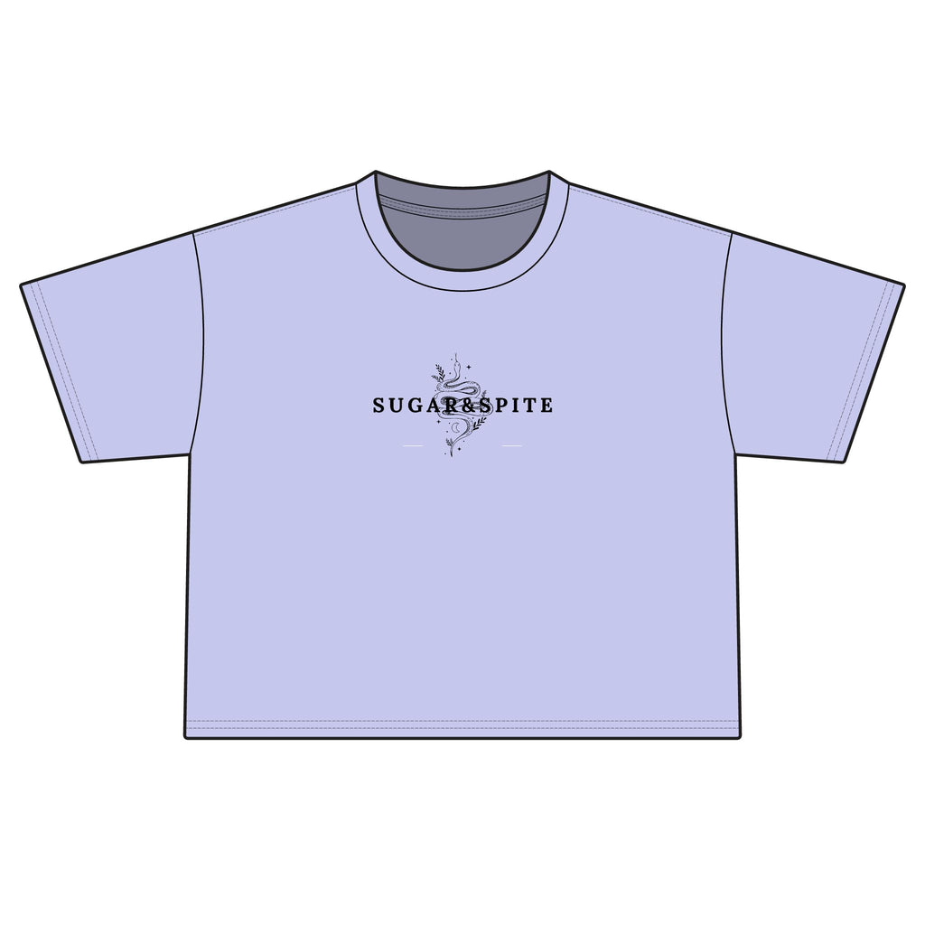 Sugar & Spice Crop Tee — Women's Boxy Vintage Script Shirt