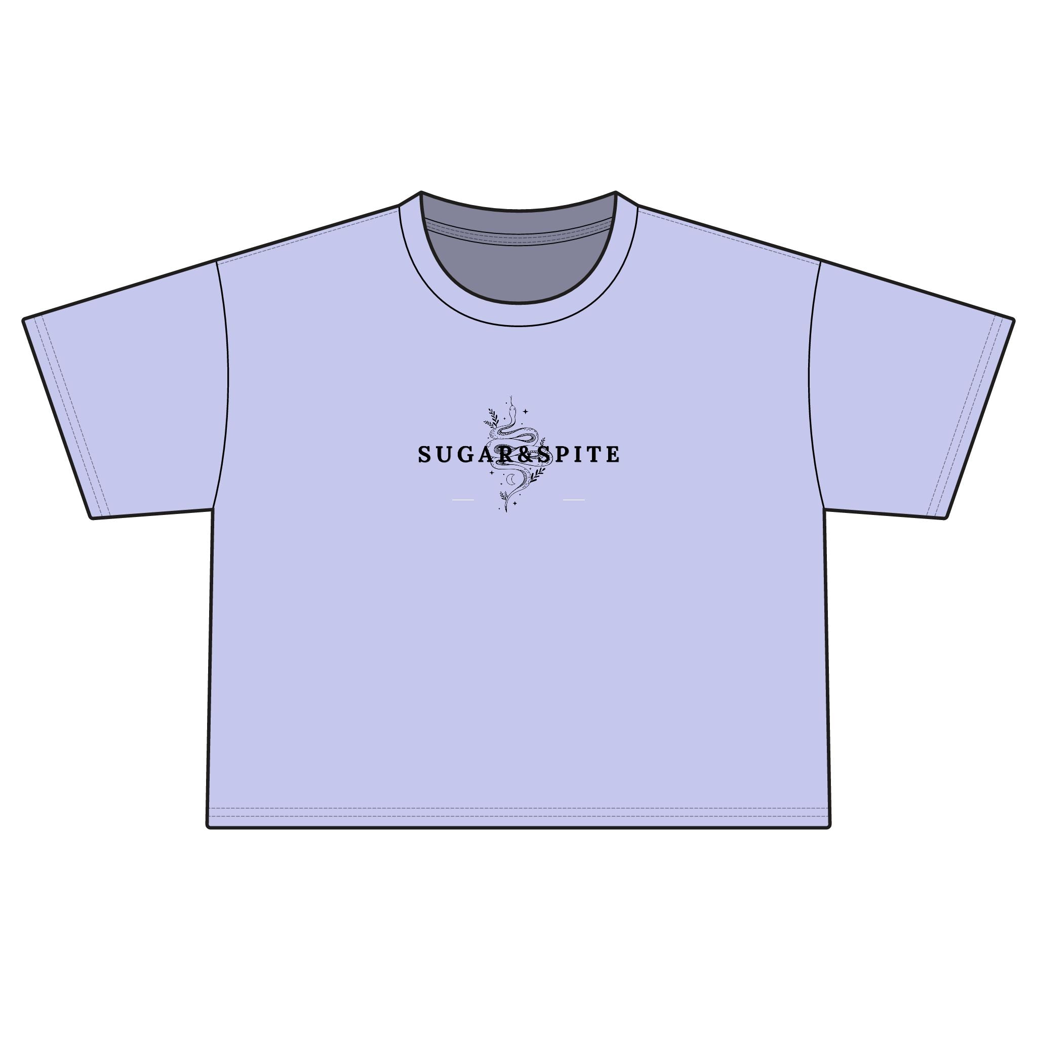 Sugar & Spice Crop Tee — Women's Boxy Vintage Script Shirt