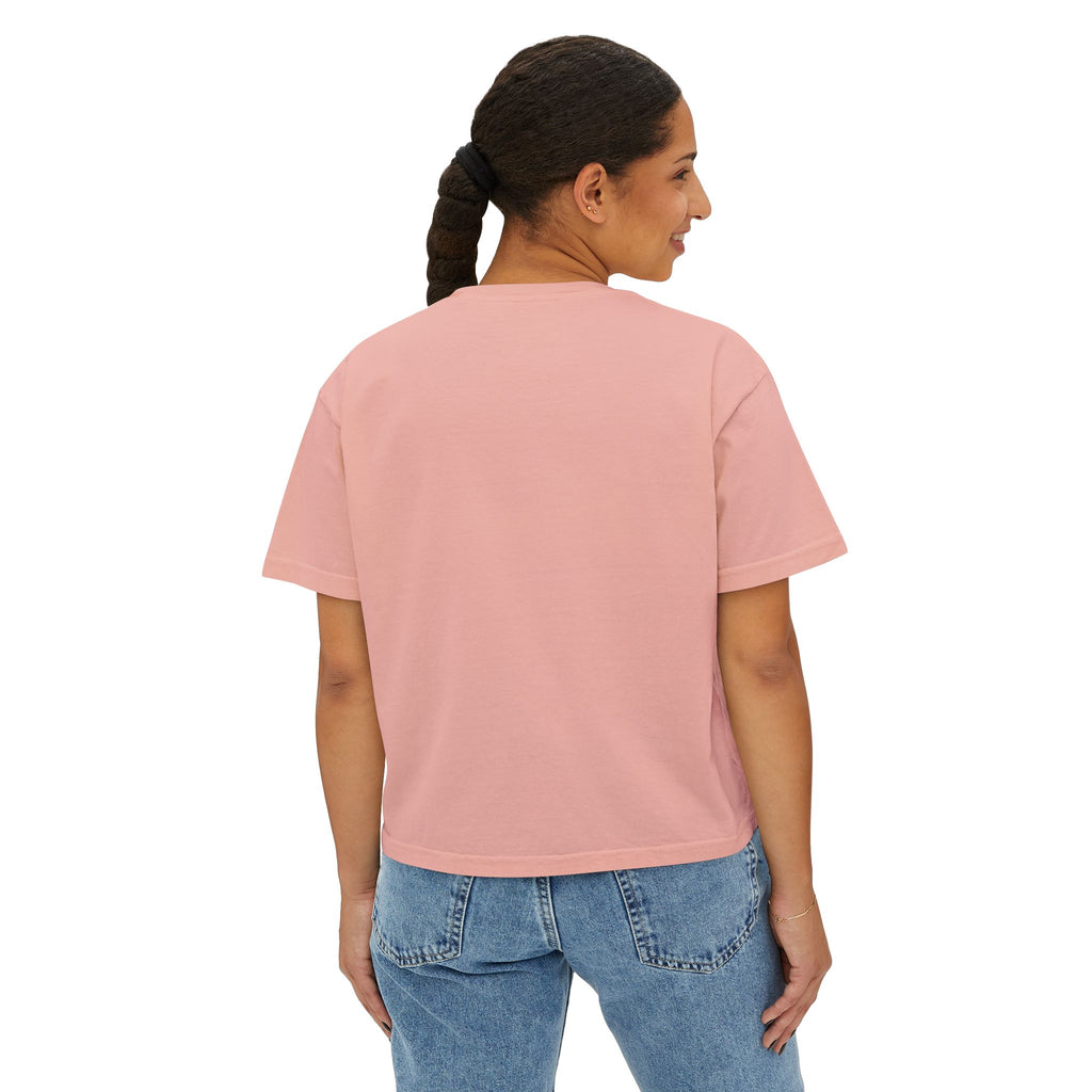 Women's Boxy Tee — 'Flock You' Funny Flamingo Graphic Shirt