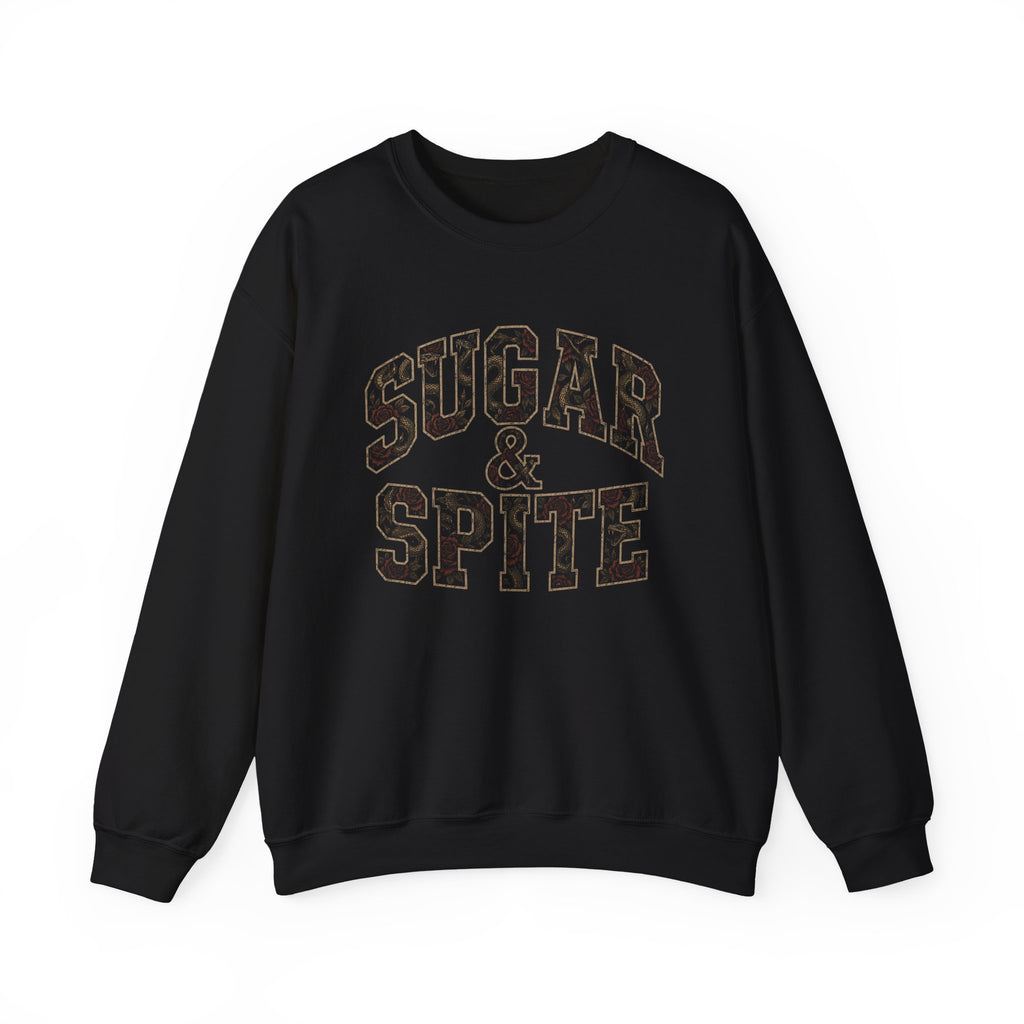 Sugar & Spite Snake and Roses Varsity Logo Sweatshirt