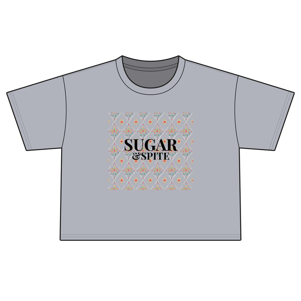 Sugar & Spice Boxy Tee — Women's Floral Graphic Crop T-Shirt
