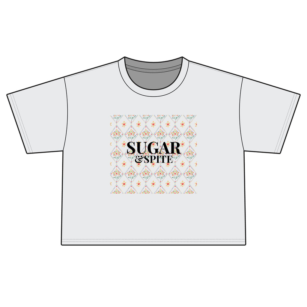 Sugar & Spice Boxy Tee — Women's Floral Graphic Crop T-Shirt