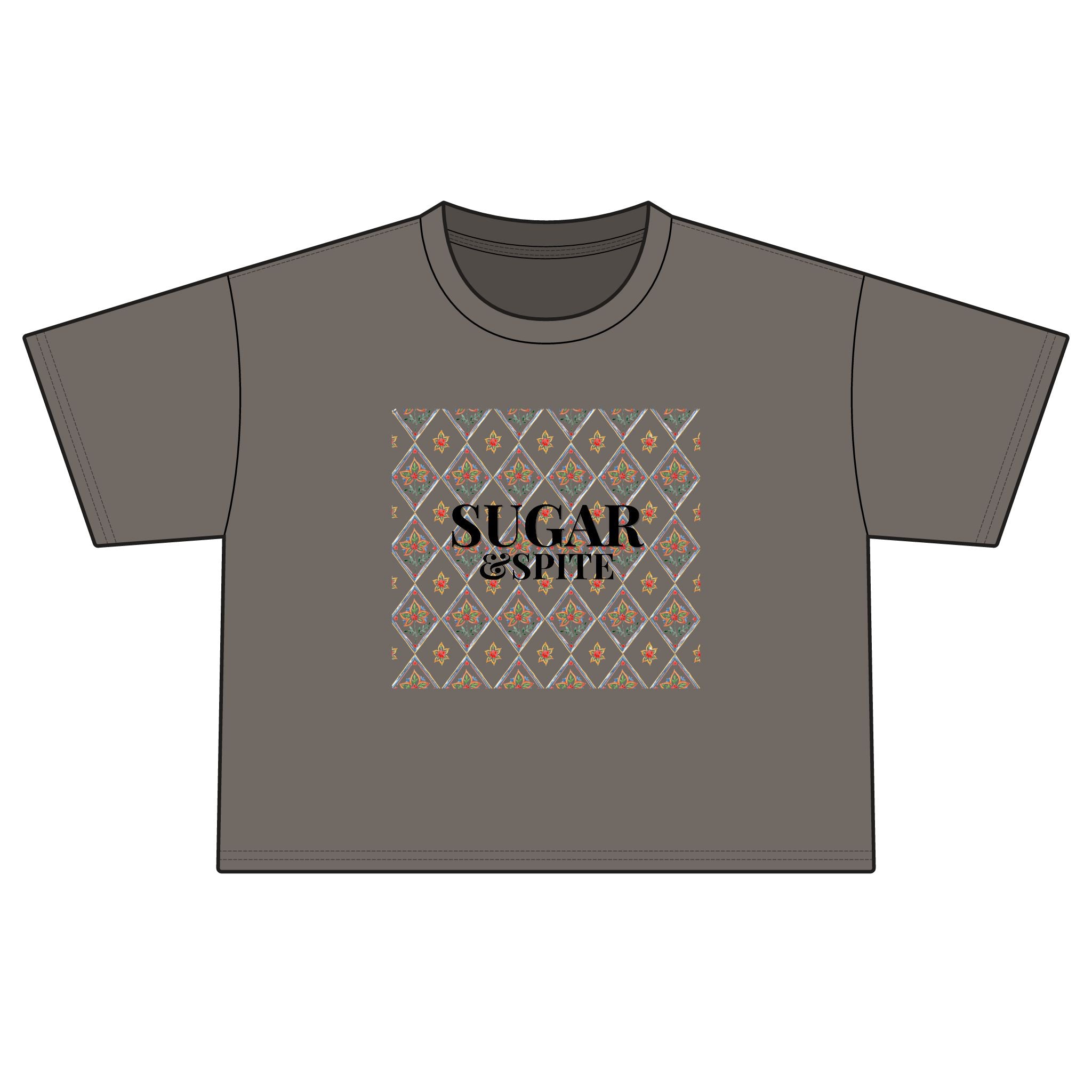 Sugar & Spite Women's Floral Boxy Tee