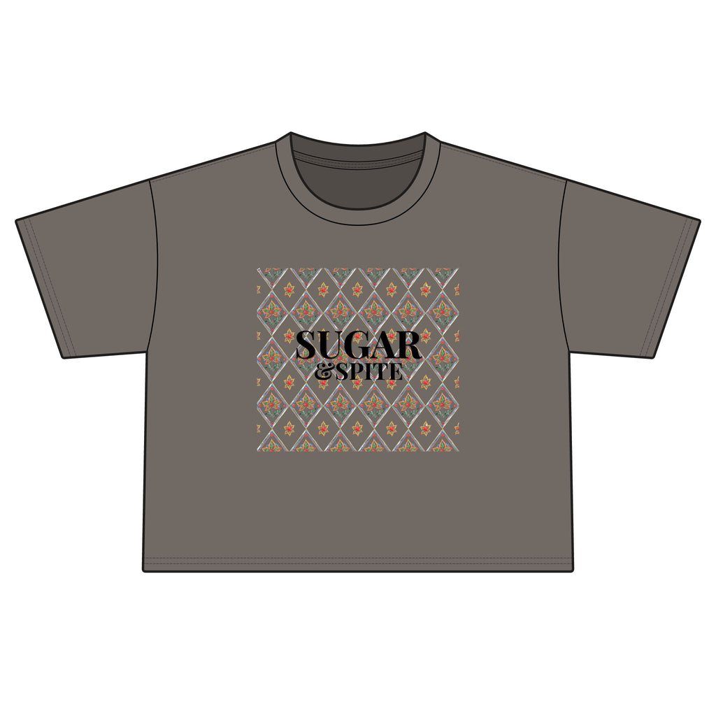Sugar & Spice Boxy Tee — Women's Floral Graphic Crop T-Shirt