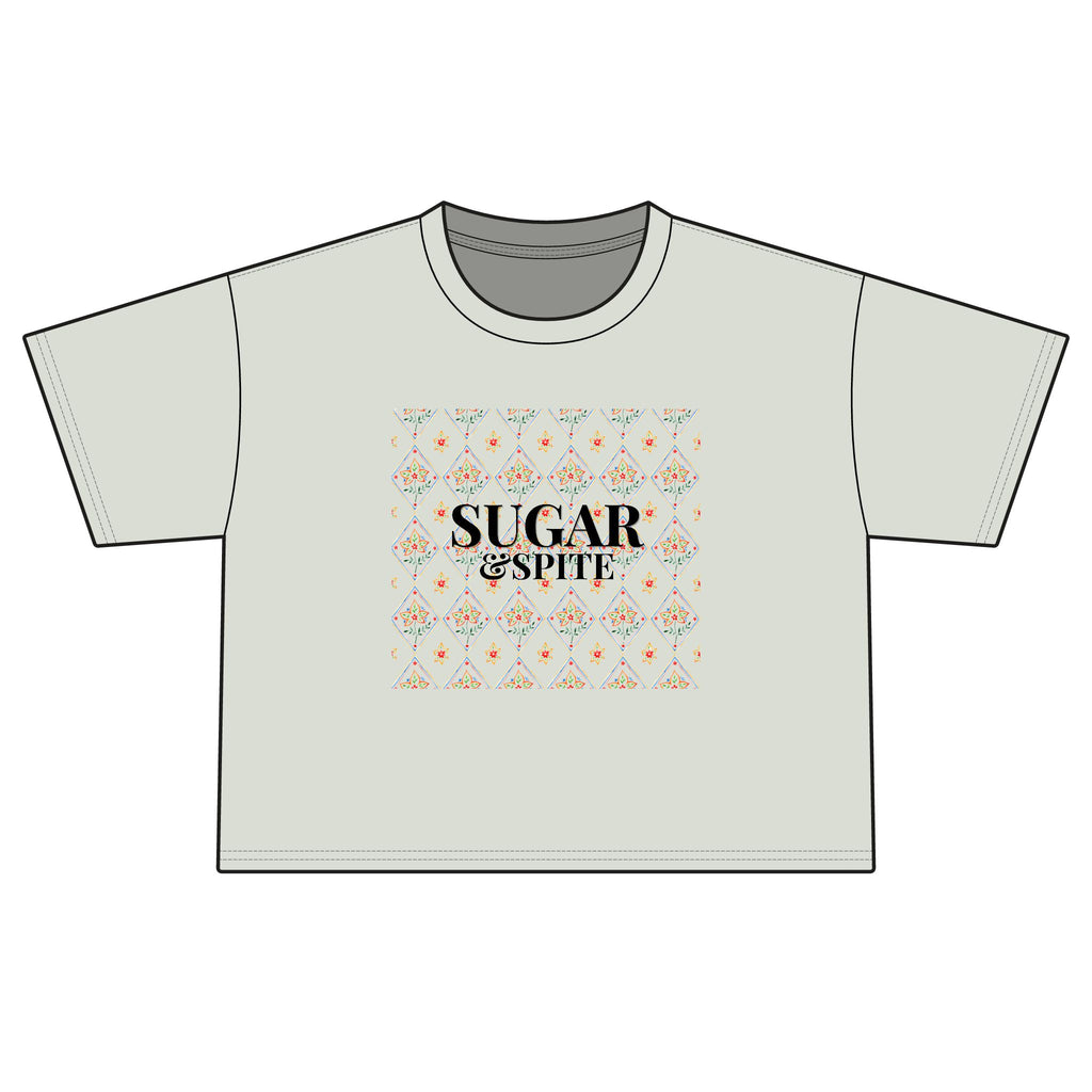 Sugar & Spice Boxy Tee — Women's Floral Graphic Crop T-Shirt