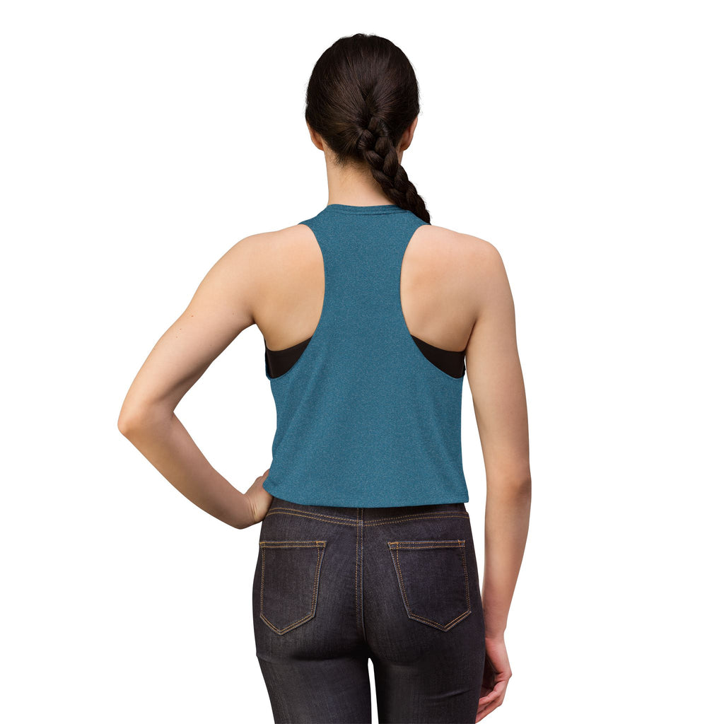 Built Different Crop Top — Women’s Fitness Tank with Barbell Graphic