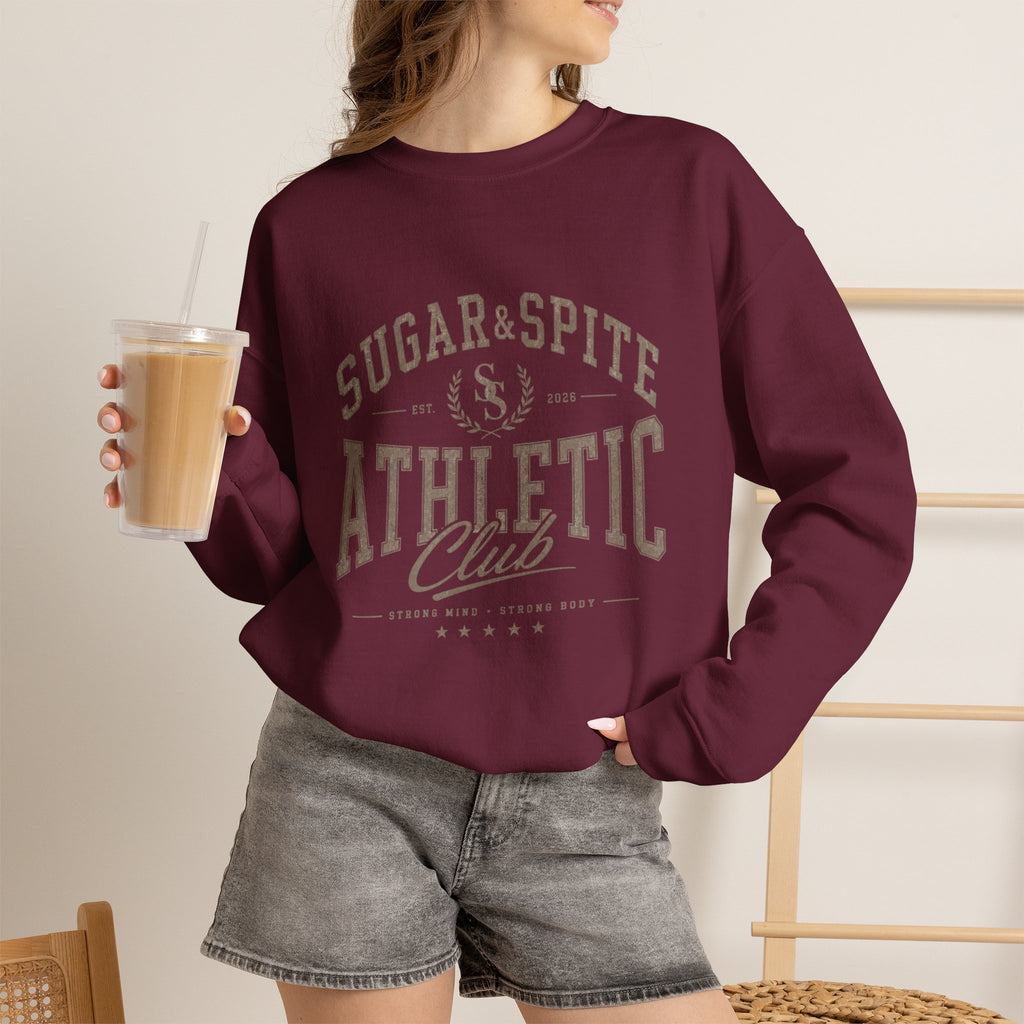 Athletic Club Sweatshirt — "Sugar & Spite" Vintage Crewneck