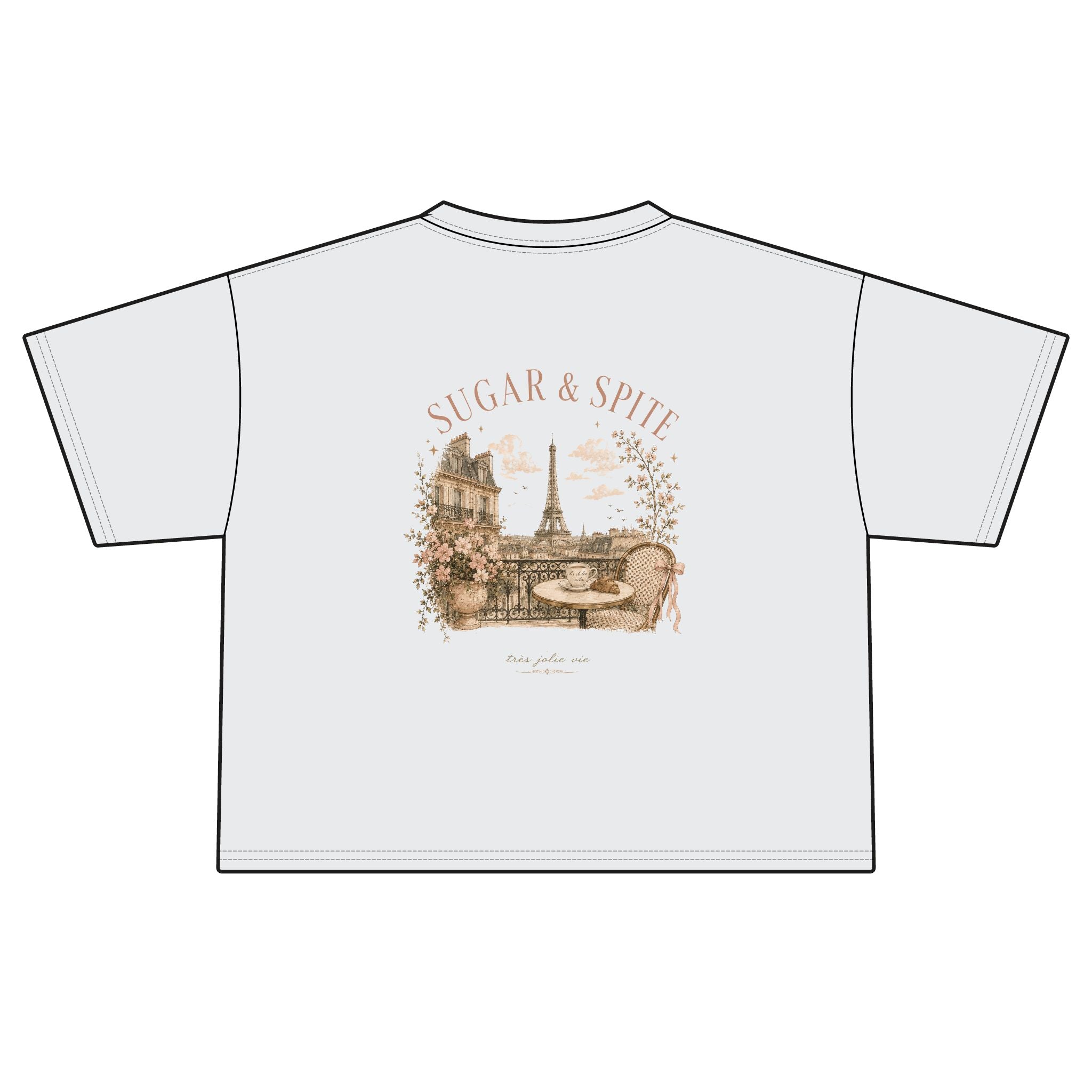 Paris Vintage 'Sugar & Spite' Graphic Boxy Tee