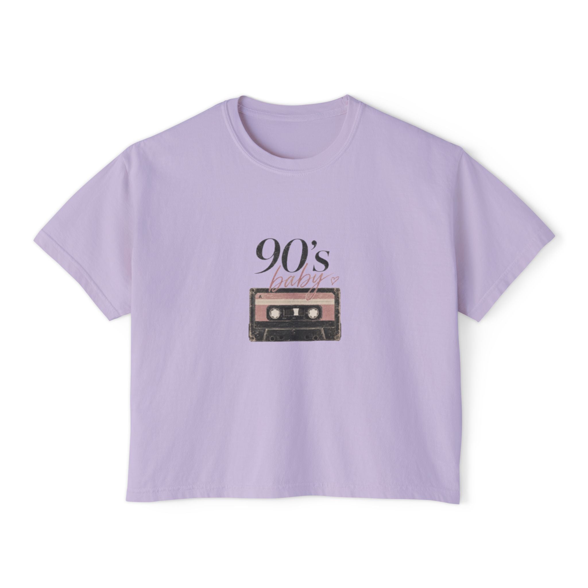 90's Baby Cassette Boxy Tee — Women’s Vintage Retro T-Shirt